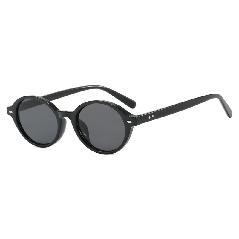 Retro Small Oval Sunglasses Women Men Rivets Shades Fashion Eyewear Sun Glasses UV400 Female 260104