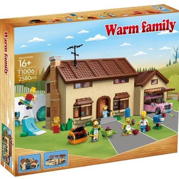 Cross-border new 71006 Simpson Family Cabin building model assembly building blocks toy gift