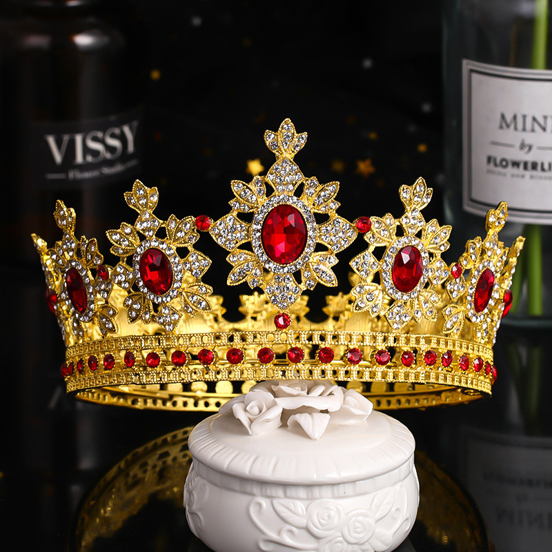 bridal jewelry crystal fullcircle large crown tiara for womens wedding banquet 251225
