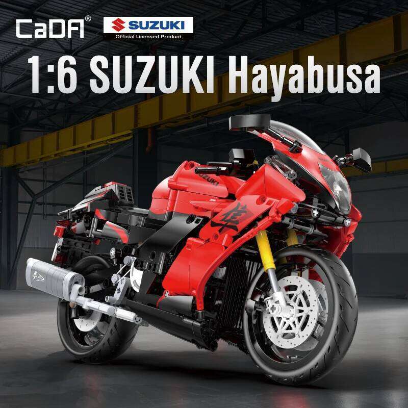 1043PCS CaDA 1:6 Scale "Suzuki Hayabusa" 25th Anniversary Commemorative Edition Building Block Set 26L0511
