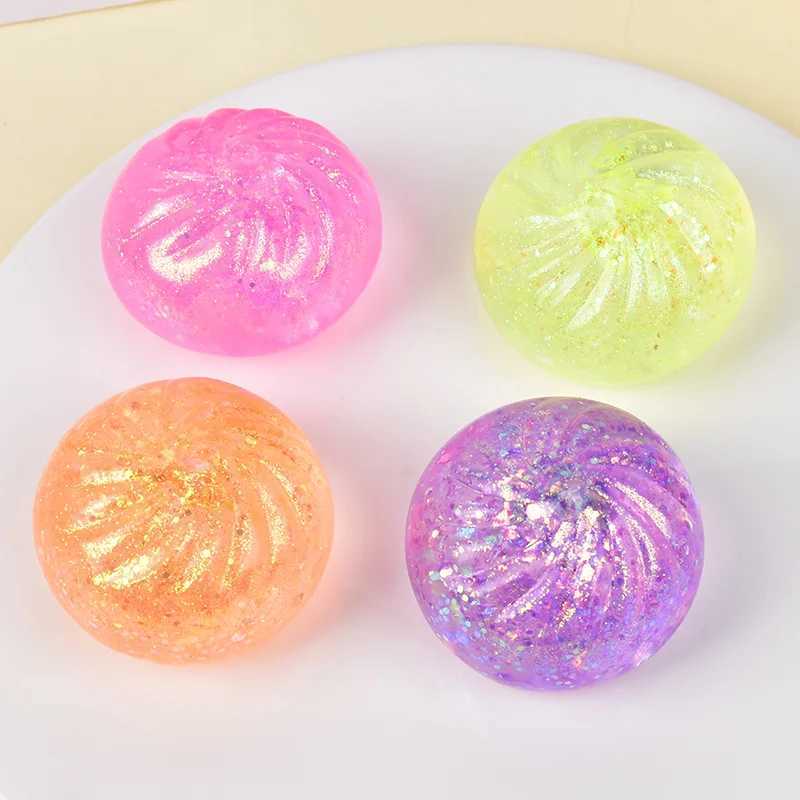 Mini Glitter Dumpling Squishy with Box Dumplings Sensory Squeeze Toy for Stress Relief Random Color Z260511