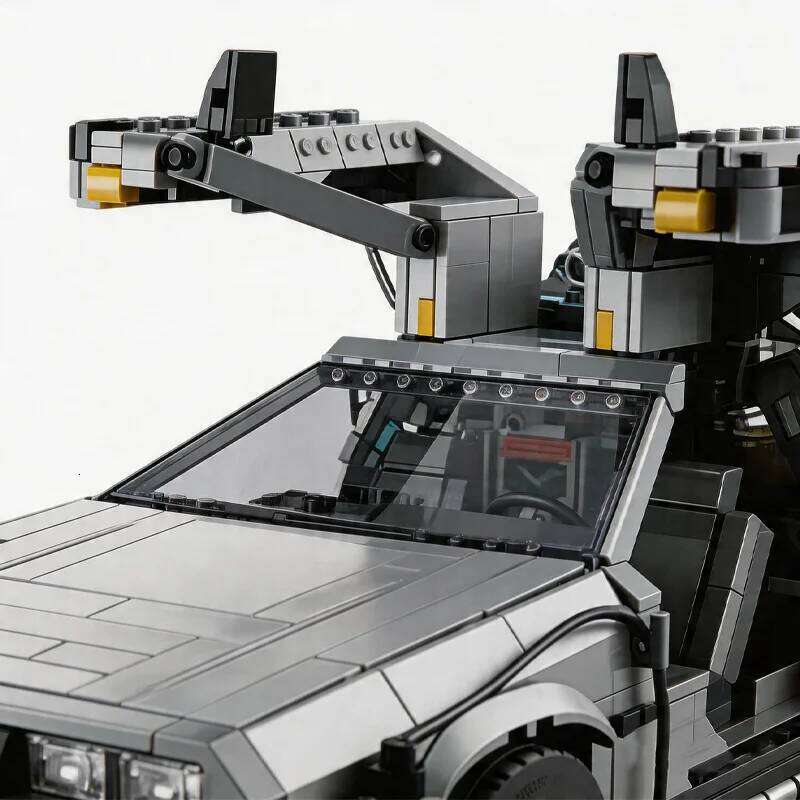 New Back to The Future Time Machine 10300 Building Blocks Kit DeLorean DMC-12 Cars 1872PCS Collections Handmade Toys Ideal Gifts W260511