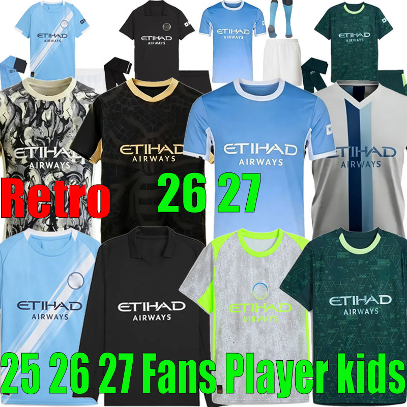 25 man citys HAALAND FODEN soccer jerseys DONNARUMMA DOKU MARMOUSH GVARDIOL DE BRUYNE NICORetro 26 27 ManchesterS City Football Shirt Tracksuit men ki