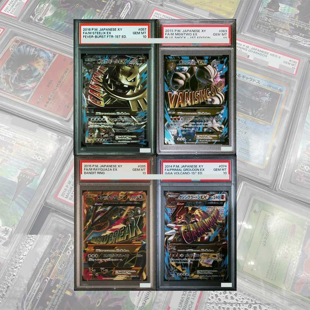 2016 M Steelix EX 057 Full Art 1ST ED Fever Burst Japanese XY DIY Proxy PTCG Graded Collection Card Holographic Labels Gifts L260511EX3L - view 3