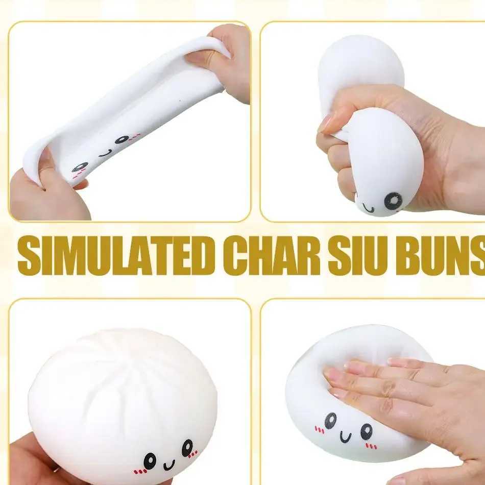 Colorful Simulated dumpling squishie Relaxing Relieve Anxiety Antistress Enhance Happiness Reusable Rebound Squeeze Reliever Toy X260511 - view 6
