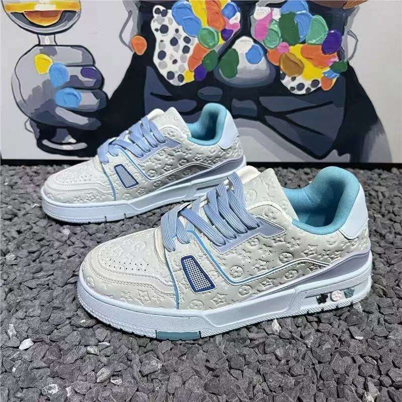 2026 VUTITDN free shipping New Colorful Star & Flower Print Sneakers - Retro Beige Platform Casual Shoes, Unisex Breathable Street Style Trainers dh91