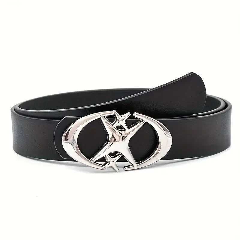 Stylish Oval Cross Metal Buckle Belt - Durable Simple and Universally Compatible - Unisex Gift Idea for Men and Women H260511