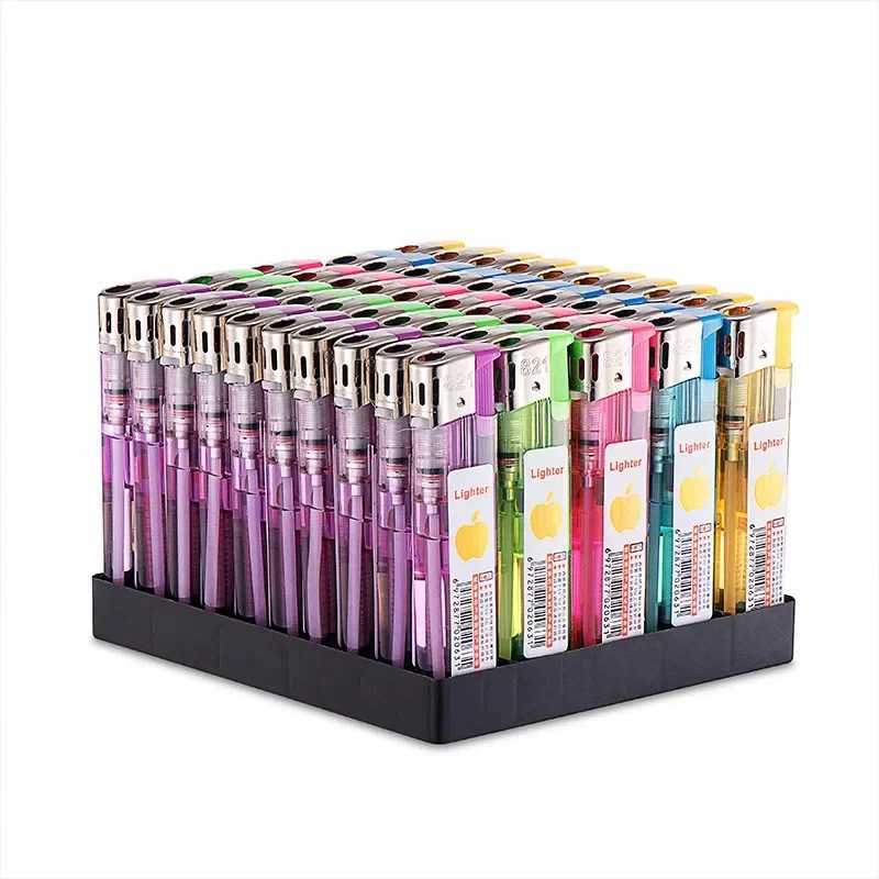 25PC Classic Transparent Electronic Open Flame Disposable Plastic Lighter Home Supermarket Store Wholesale Men Cigarette LighterJ260511