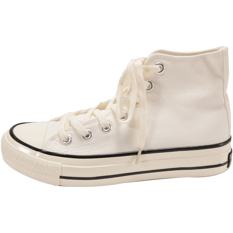 Free shipping Men Women shoes 2026 Chunky High Top Canvas Shoes, Thick Platform Sole Lace-Up Sneakers