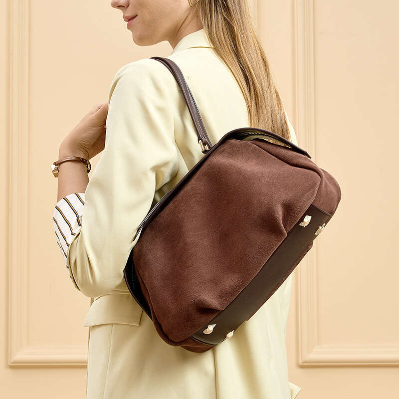 Japanese Style Niche Matte Leather Crossbody Handheld Bag Fashion Simple Large Capacity Women Daily Casual Commuter Shoulder Handbag SENYY