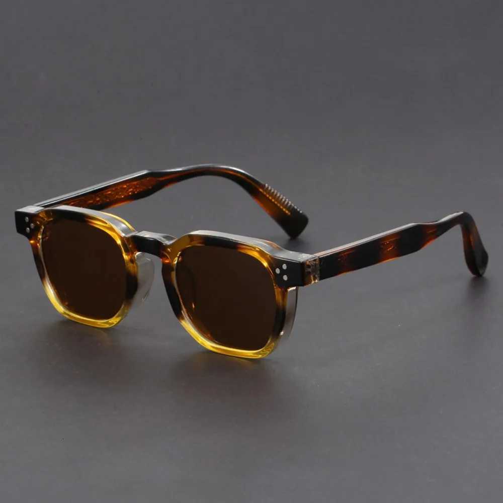 Luxury Acetate Square Sunglasses Retro Tortoiseshell Frame Fashion Designer Shades UV Protection for Men and WomenT260511