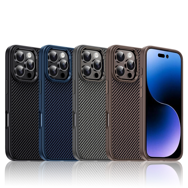 Suitable for Apple 16promax mobile phone new anti-drop iPhone 16pro protective case, 16plus carbon fiber