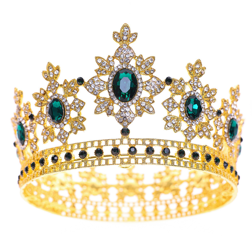 bridal jewelry crystal fullcircle large crown tiara for womens wedding banquet 251225