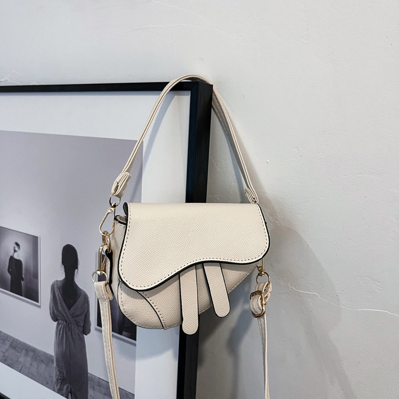Multi Color Mini Saddle Crossbody Bag With Gold Hardware And Adjustable Strap