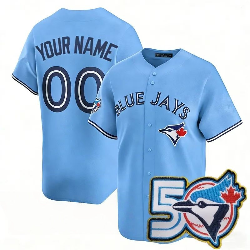 Torontos 2026 50th Anniversary Blue Jays Baseball Jersey Je Carter 27 Vladimir Guerrer Jr. Kazuma Okamoto 4 Gerge Springer 30 Kirk 39 Trey Yesavage 22