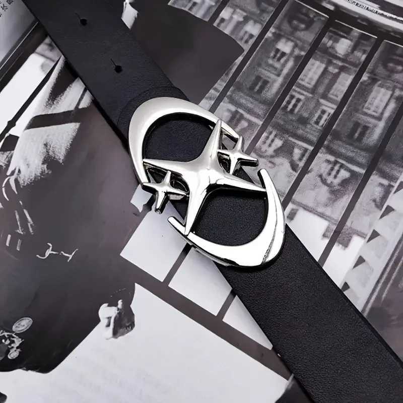Stylish Oval Cross Metal Buckle Belt - Durable Simple and Universally Compatible - Unisex Gift Idea for Men and Women H260511
