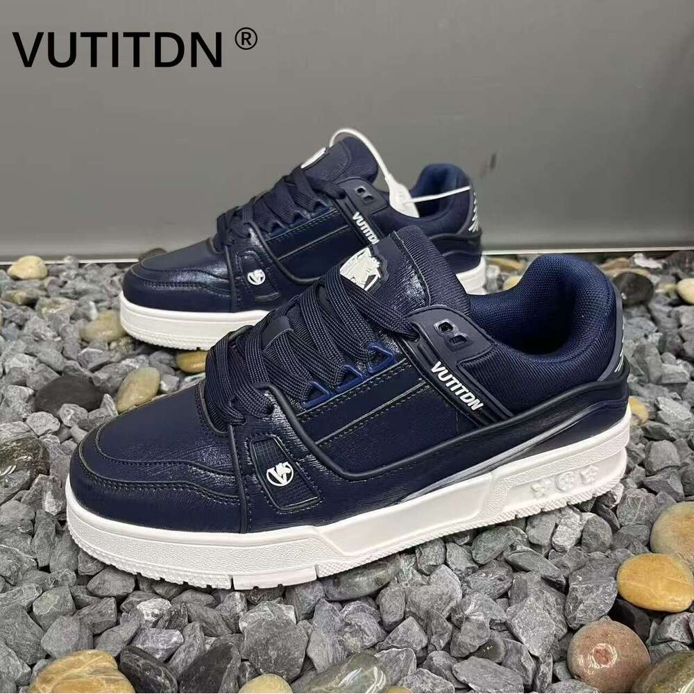 VUTITDN 2026 Denim casual shoes Golden cracked leather free shipping trainers for men sport shoe comfortable outdoor sneakers Classic shoes dh605855