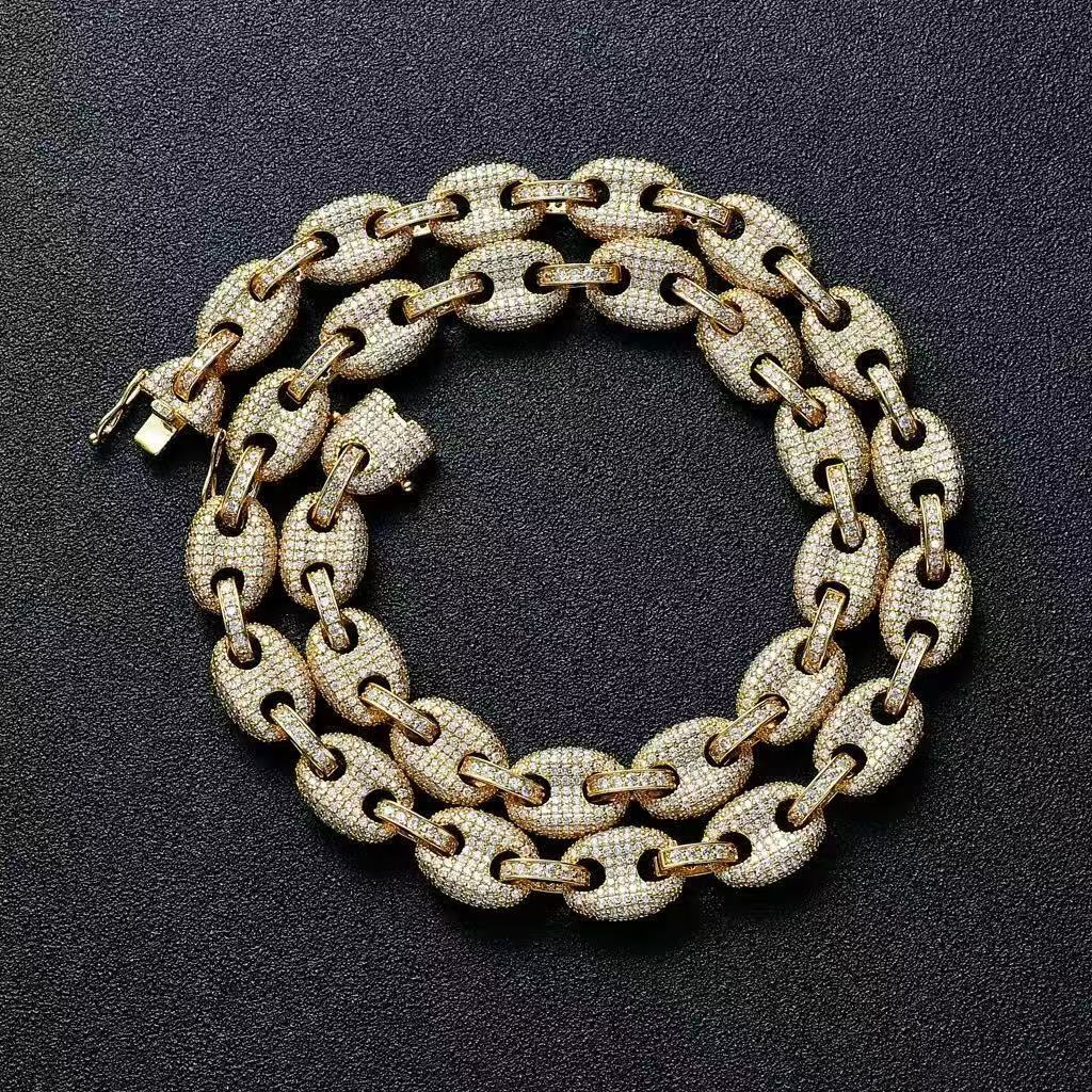 New Arrival Hip Hop Cuban Chain 925 Silver 8MM 6MM VVS Moissanite Cuban Bracelet Iced Out Infinity Cuban Link Chain