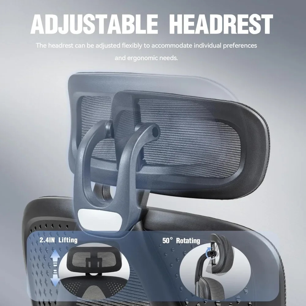 Ergonomic Dwe74 Office ChairBreathable Mesh Computer Pocket Spring CushionComfy Desk Chair With Adjustable Lumbar Support - view 4