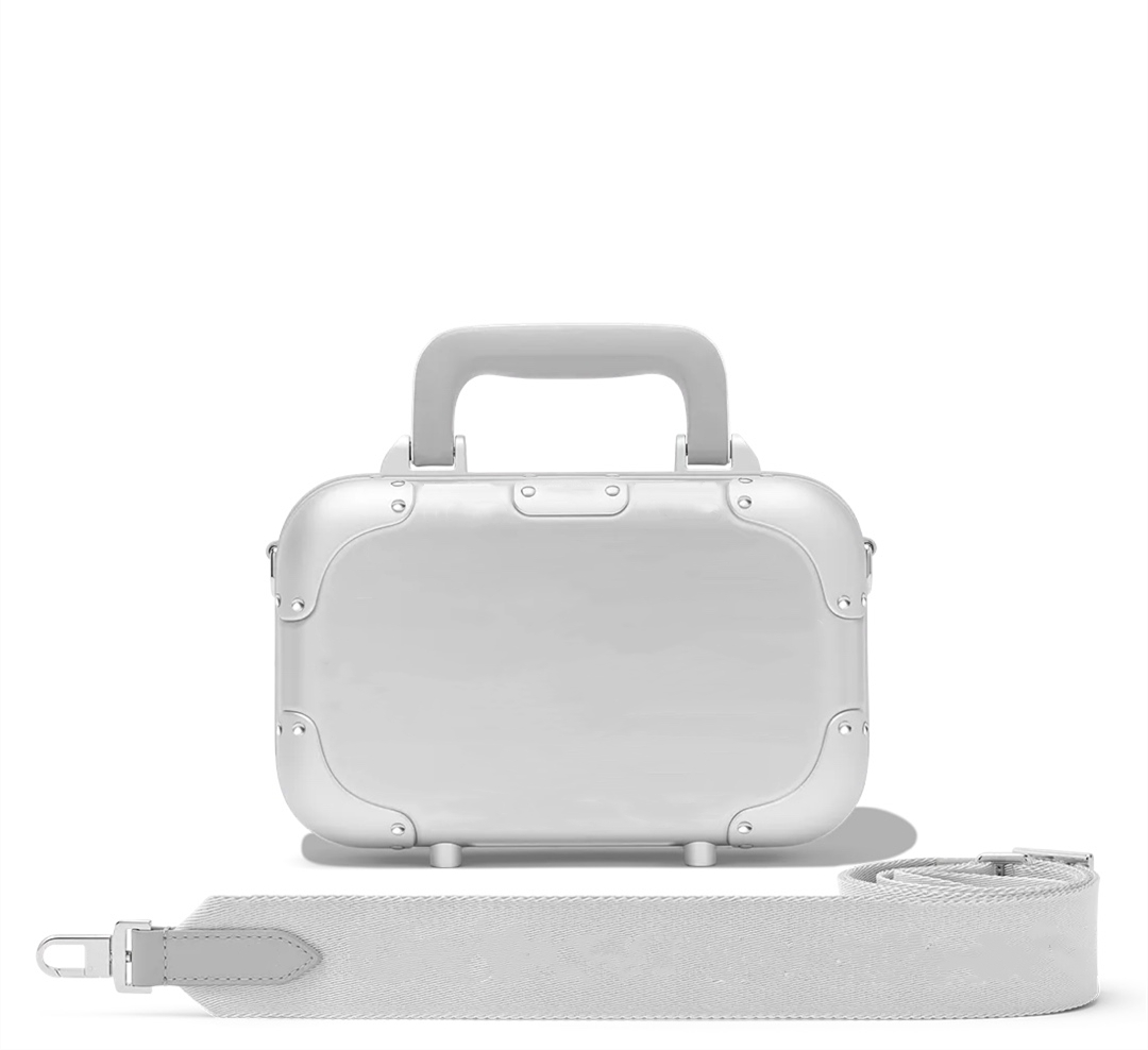 Aluminum Mini Makeup Case Luxury Designer Crossbody Bag Fashion Women Shoulder Handbags Metallic Hardside Cosmetic Box Travel Clutch Purse - view 4