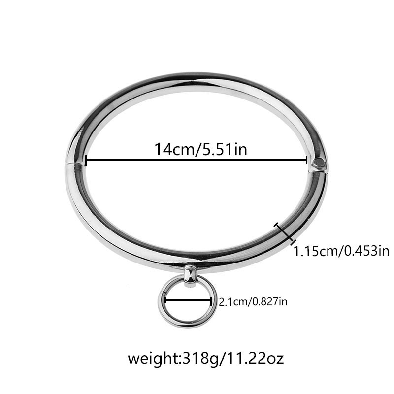 Chokers ACECHANNEL Polished Shining Solid Stainless Steel Slave Collar Lockable Torque Choker Necklace Fetish Wear Jewelry 230921