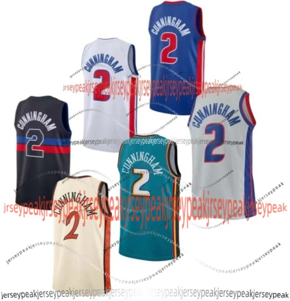 print and stitch Cunningham Basketball Jerseys city Jalen Duren Ausar Thompson Isaiah Stewart Tobias Harris Kevin Huerter Ronald Holland Caris LeVert 