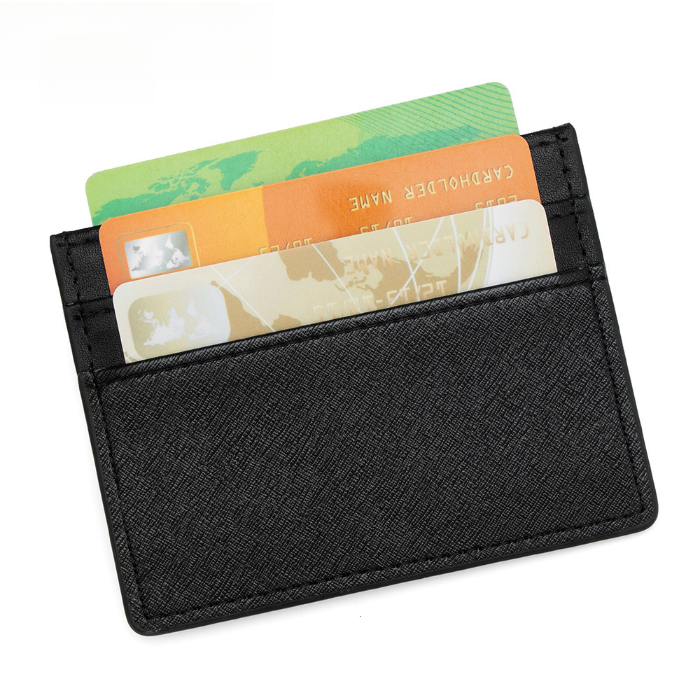 Black Brown Leather Card Holder Large Capacity All Match With Bee Shaped Metal Decoration Slim Design - view 5