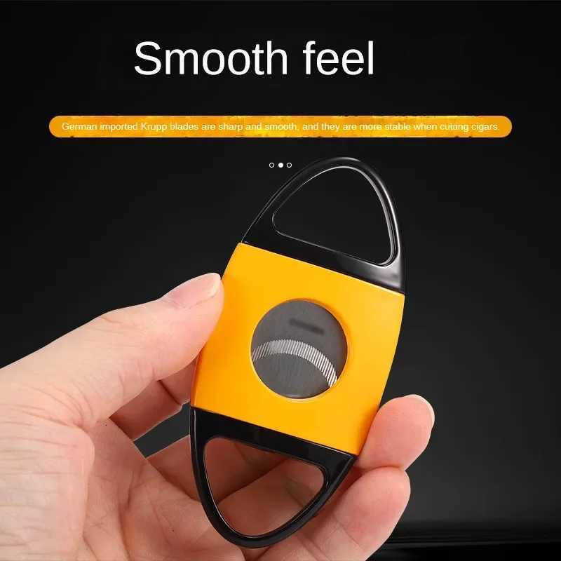 new Double-Bladed Straight Punch Cigar Cutter Machine Set Premium Cigar Scissors Fumadores Accessories for Perfect Cigar SlicingJ260511 - view 6