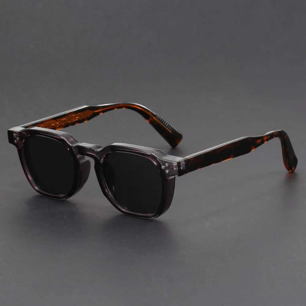 Luxury Acetate Square Sunglasses Retro Tortoiseshell Frame Fashion Designer Shades UV Protection for Men and WomenT260511
