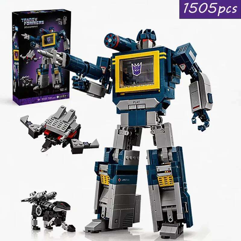 New Technical Blue Robot Model Building Kit Compatible MOC Creative DIY Mech Bricks Assembly Toys Boys Gifts Collectors Edition W260511