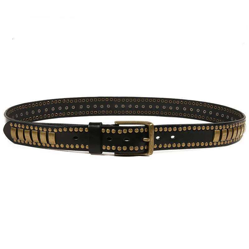 men luxury fashion leather belts punk hip hop dress pin buckle belt womens stylish Decorative waistband designer leash 26Y0511