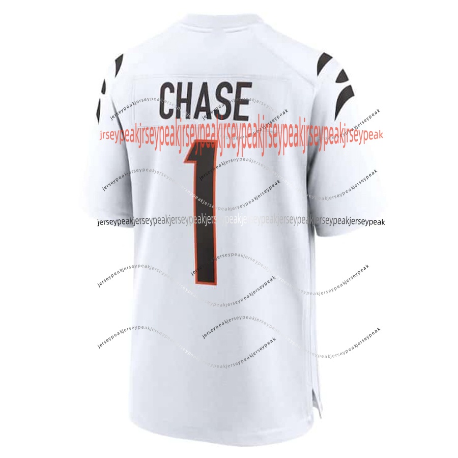 2026 New Joe Burrow 1 JaMarr Chase Football Jersey Stewart McPherson Higgins Hubbard Jerseys