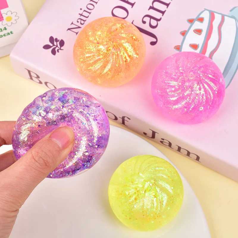 Mini Glitter Dumpling Squishy with Box Dumplings Sensory Squeeze Toy for Stress Relief Random Color Z260511