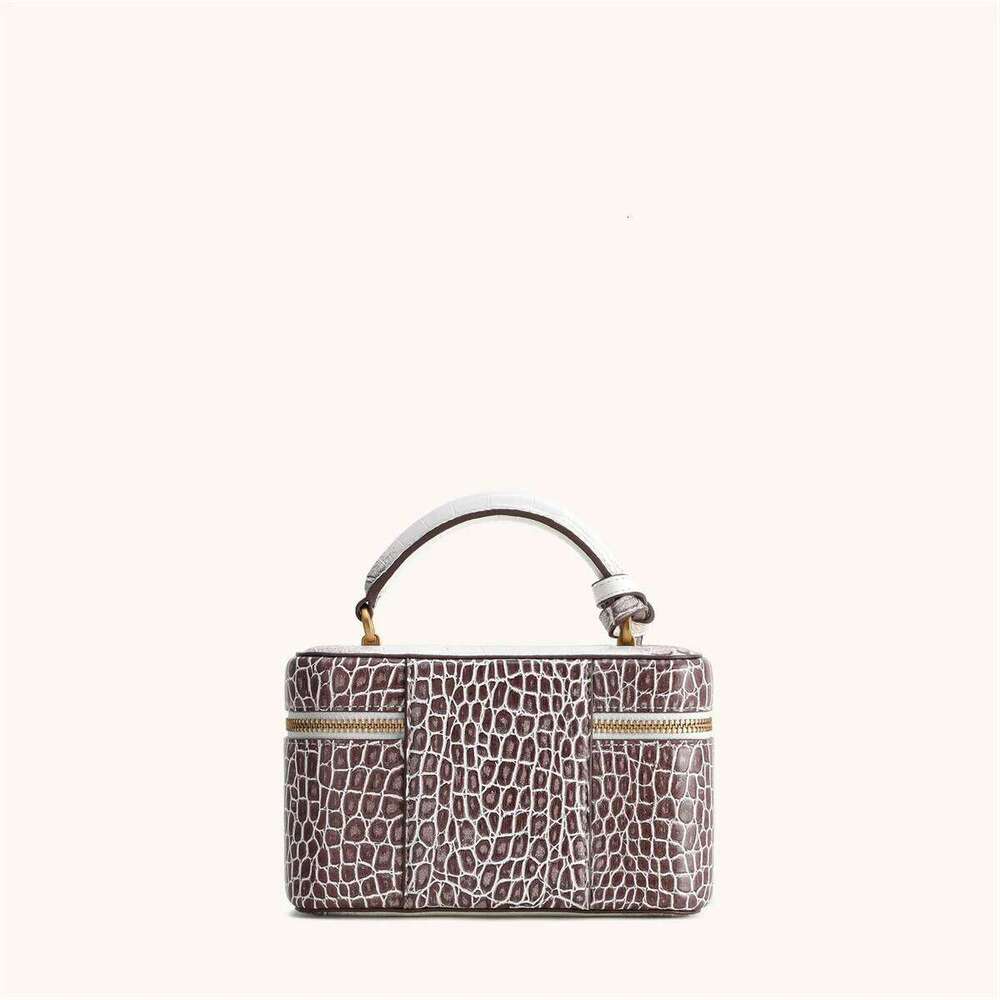 JW PEI Women Shoulder Bag Crossbody Handbag Croc Embossed Small Square Box Purse French Vintage Messenger Bags Exquisite Ladies Liksusie