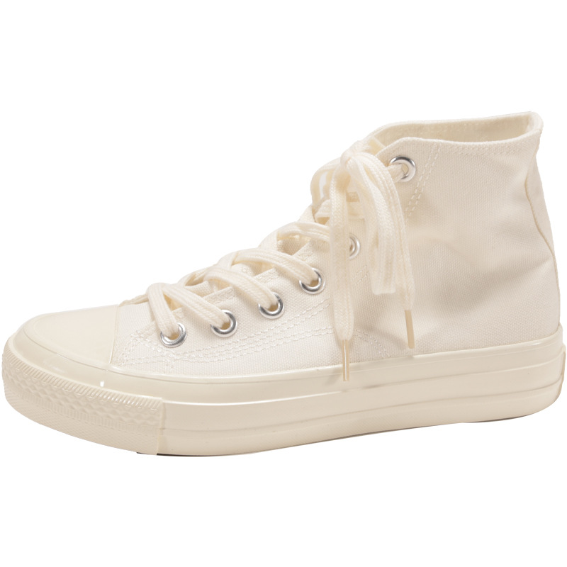 Free shipping Men Women shoes 2026 Chunky High Top Canvas Shoes, Thick Platform Sole Lace-Up Sneakers