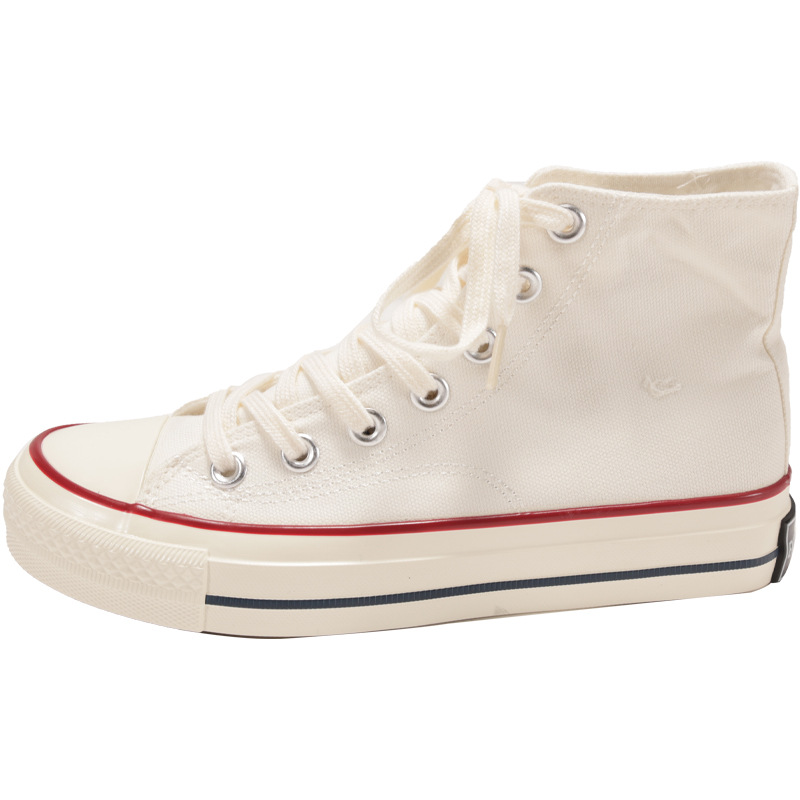 Free shipping Men Women shoes 2026 Chunky High Top Canvas Shoes, Thick Platform Sole Lace-Up Sneakers