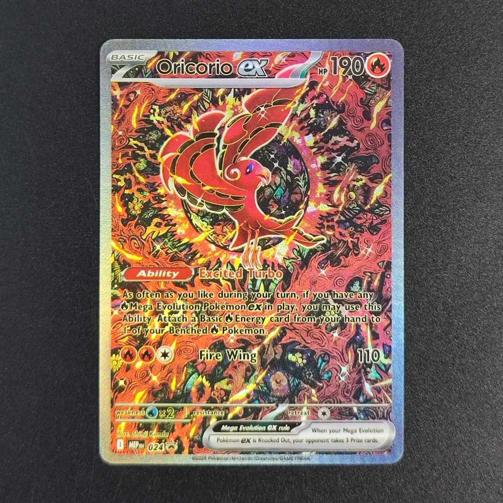 DIY Pokemon Cards Mega Charizard X EX PFL 130/094 125/094 109/094 Oricorio 024 ME02 Phantasmal Flames PTCG English Trading Card L260511M4NL