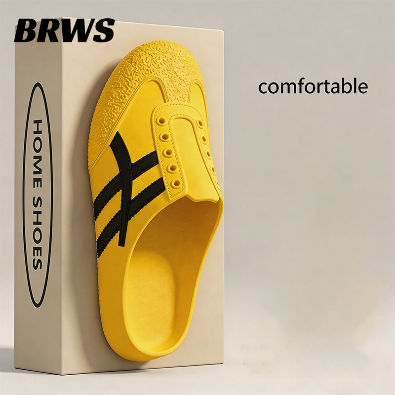 2026 Summer New Striped Clogs Designer Slippers for Women Men EVA Waterproof Slip-On Mules Casual Beach Slides