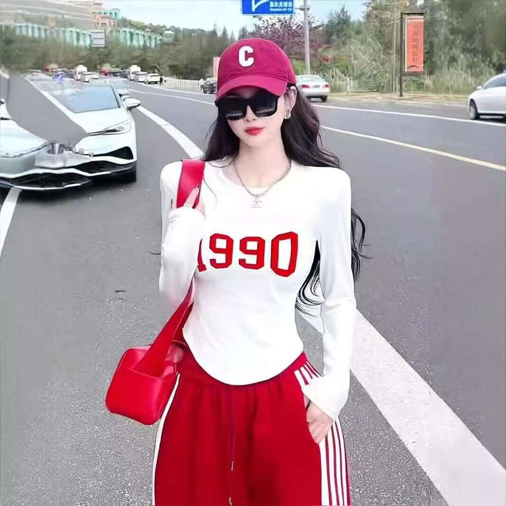 Fitness Set Fashionable Stylish Women's Outfit Spring Autumn New Style Loose Slimming Long-Sleeve Top And Sweatpants Two-Piece Set Sportswear Set