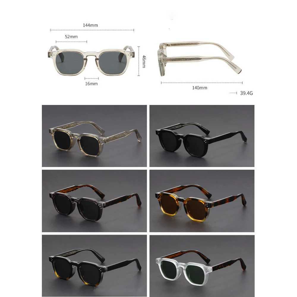 Luxury Acetate Square Sunglasses Retro Tortoiseshell Frame Fashion Designer Shades UV Protection for Men and WomenT260511