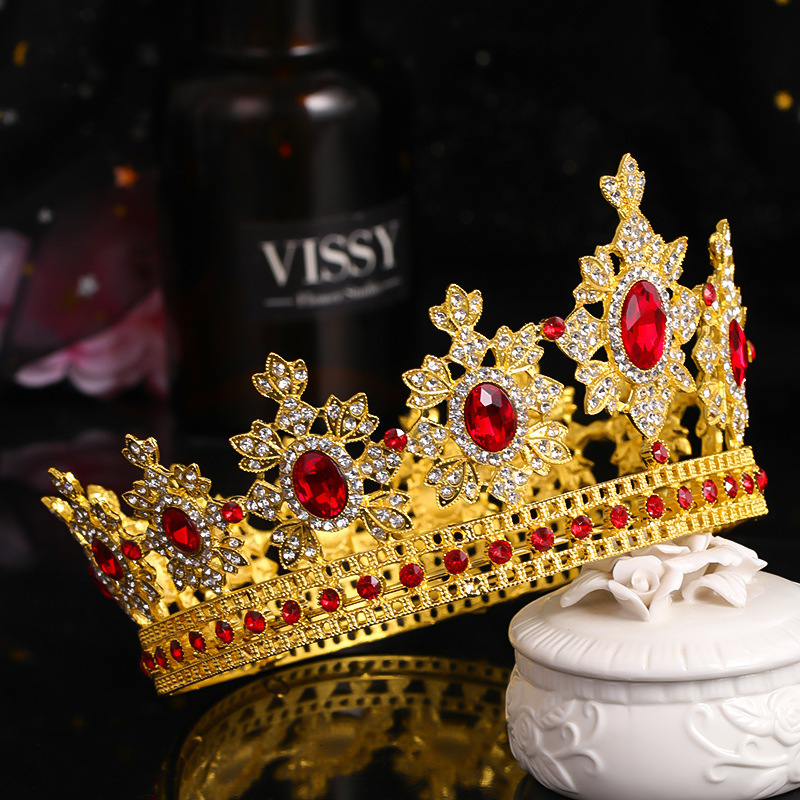 bridal jewelry crystal fullcircle large crown tiara for womens wedding banquet 251225
