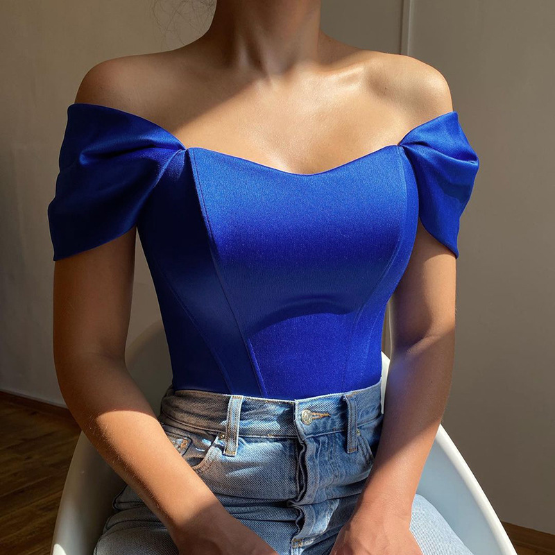 EYNMIN Elegant Solid Corset Top For Women Summer High Stretch Boned Slim Comis Crop Tank Top Party Night Comisole Tops 240819