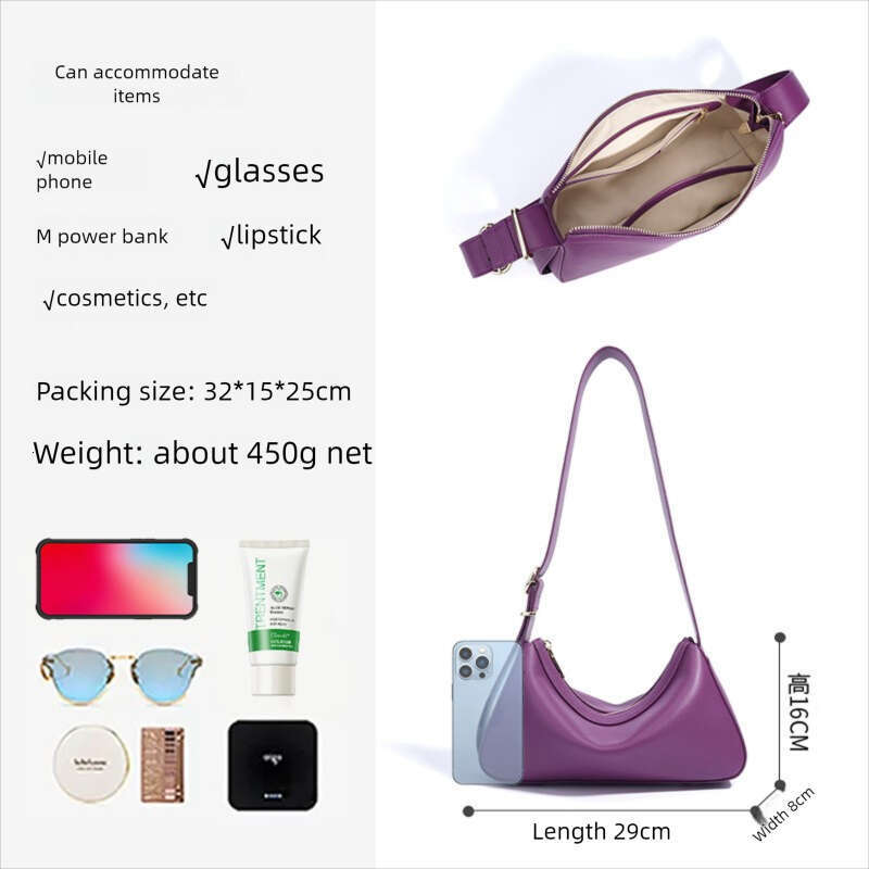 Niche Cross Border Luxury Women Underarm Bag High End Genuine Leather New Style Casual Versatile Shoulder Crossbody Commuter Handbag SENYY