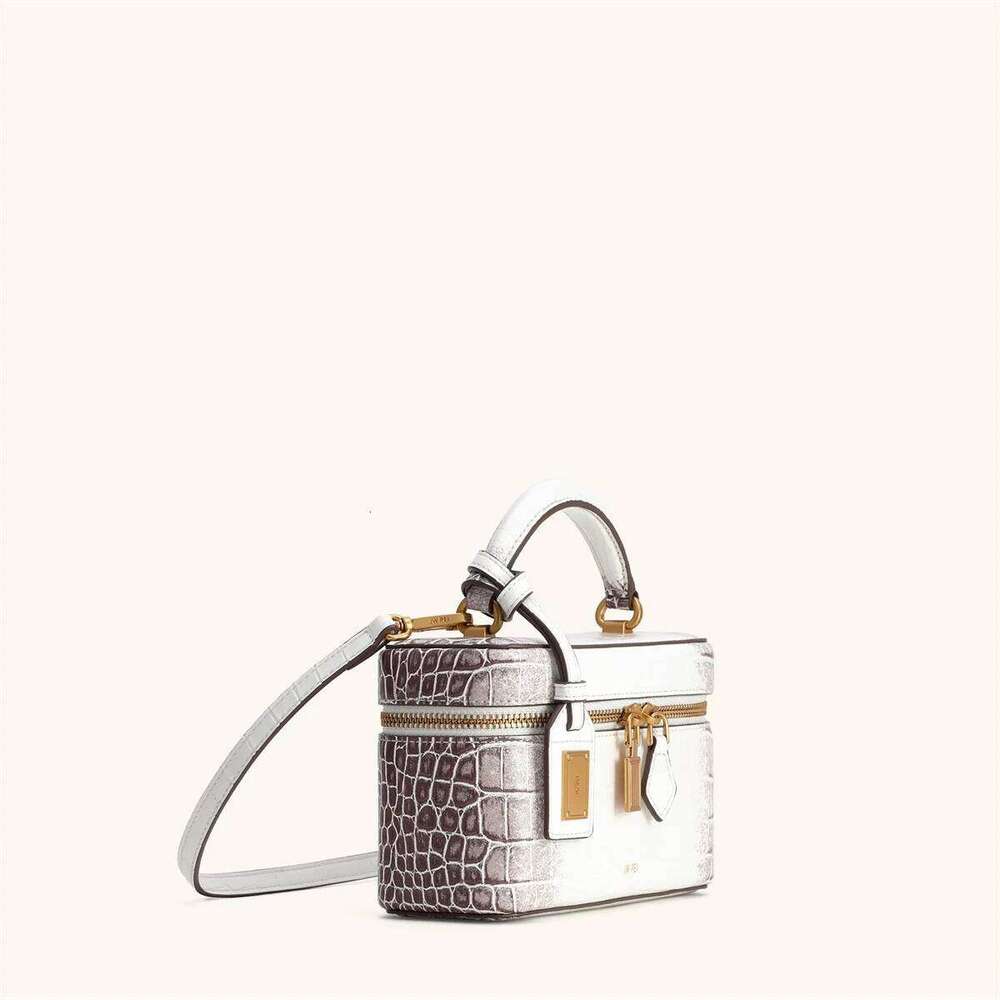 JW PEI Women Shoulder Bag Crossbody Handbag Croc Embossed Small Square Box Purse French Vintage Messenger Bags Exquisite Ladies Liksusie