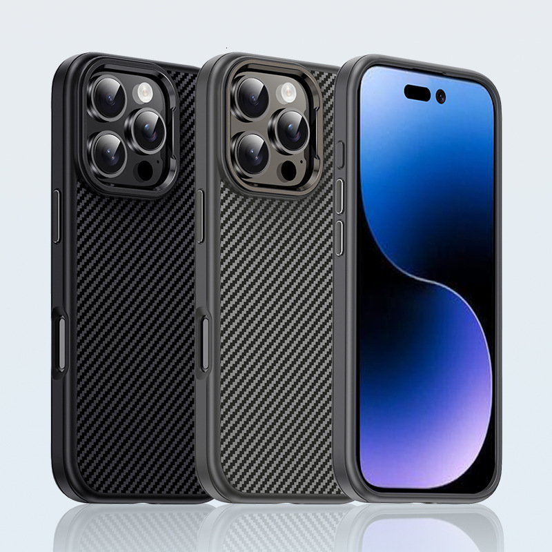 Suitable for Apple 16promax mobile phone new anti-drop iPhone 16pro protective case, 16plus carbon fiber