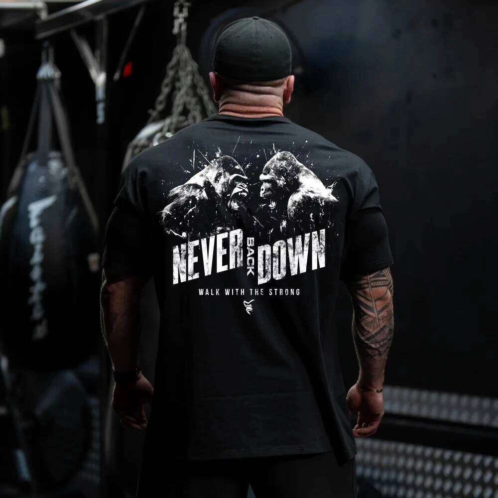 New SILVERBACK Oversized Loose Short Sleeve Tees Gym Bodybuilding Breathable Cool Men Clothing Fitness Workout Muscle T-shirts