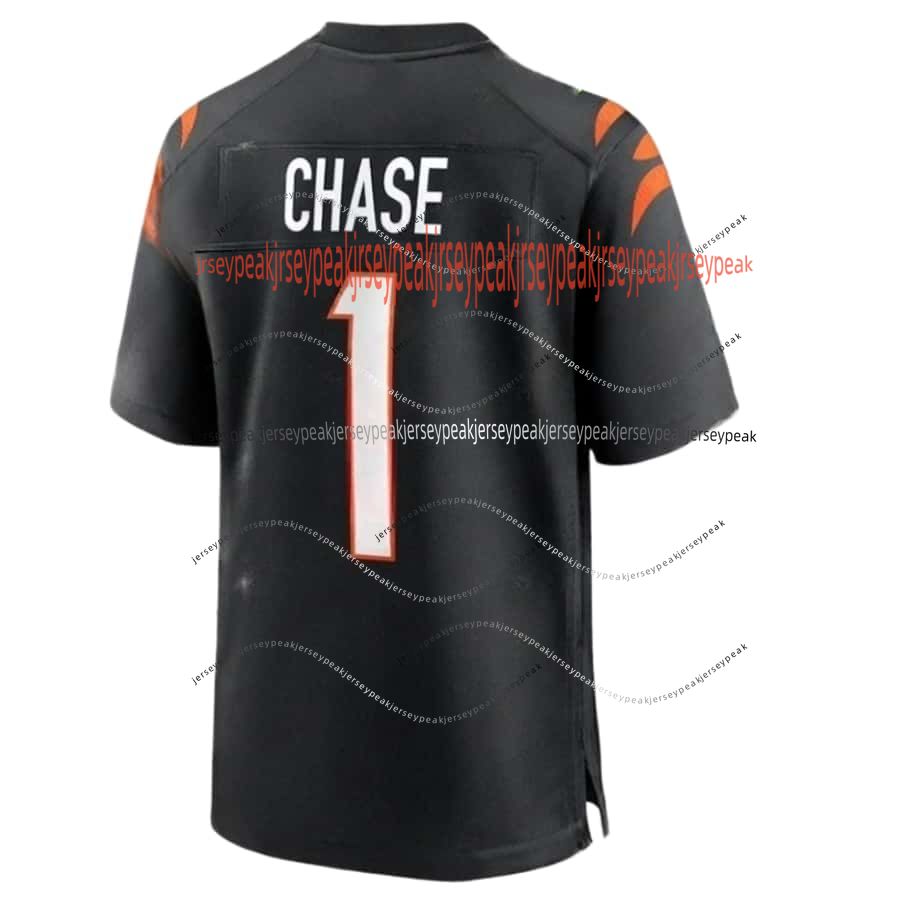 2026 New Joe Burrow 1 JaMarr Chase Football Jersey Stewart McPherson Higgins Hubbard Jerseys