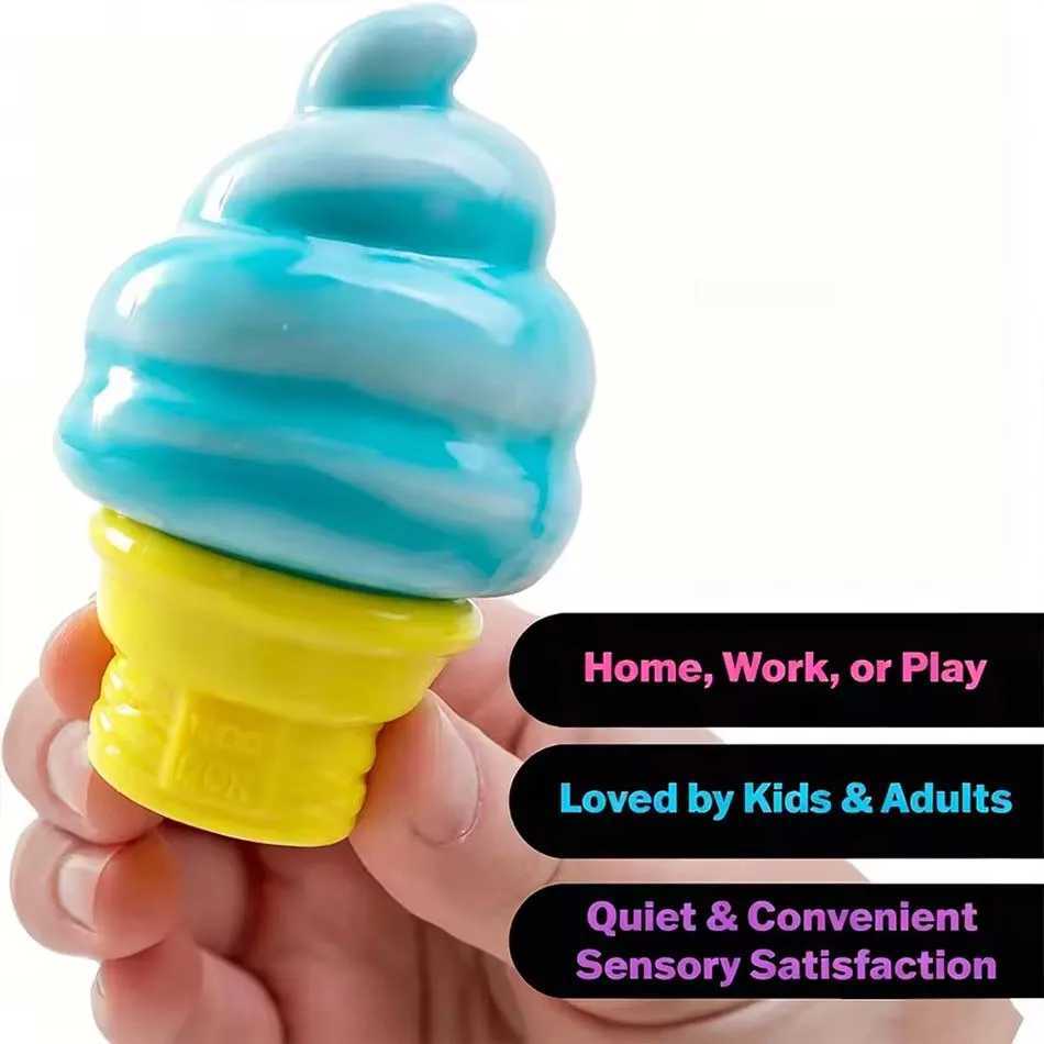 Hot sold Needoh Nice Cube By Schylling Sensory Squeeze Toy Ice Cream Color Squishy Stress Relief Fidget Toys Adults Collectable X260511