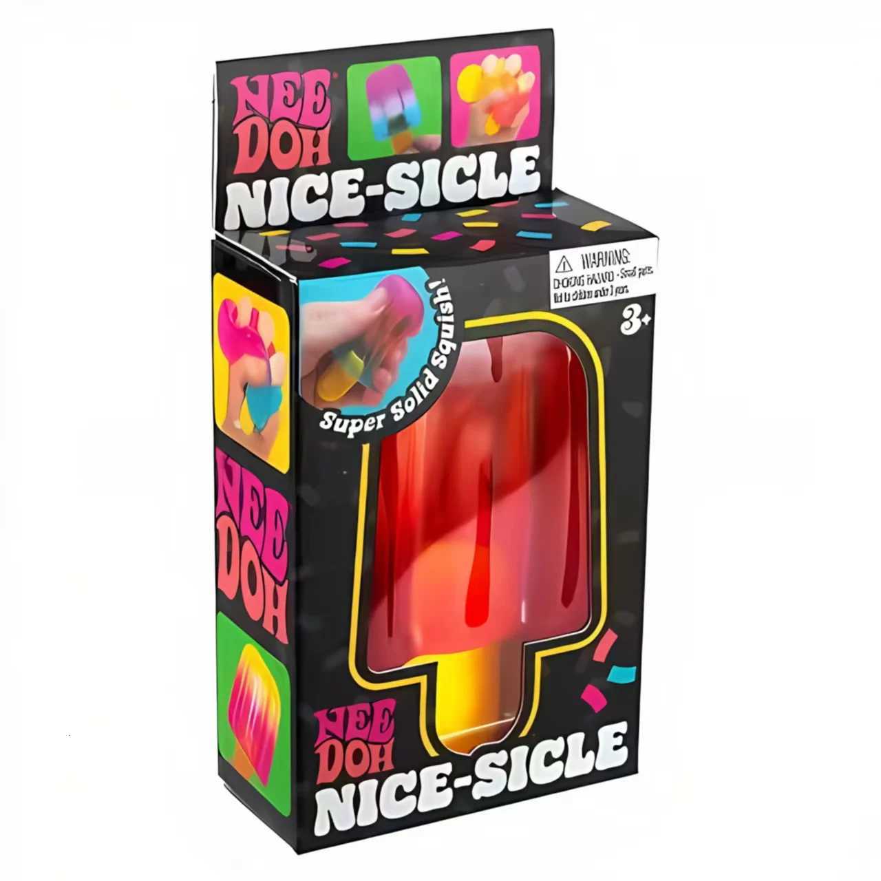 Schylling Needoh Nice Cube Sensory Nice-Sicle Stress Relief Squishy Cube Anti-Anxiety Squeeze Object For Focus ADHD Population X2605111