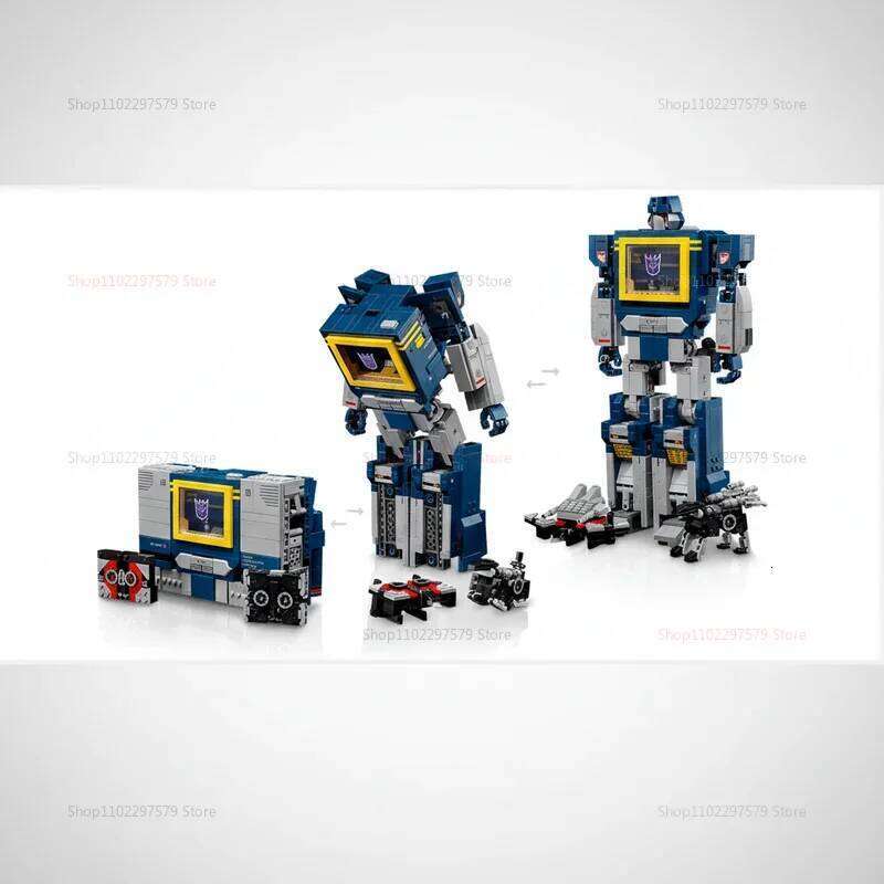 New Technical Blue Robot Model Building Kit Compatible MOC Creative DIY Mech Bricks Assembly Toys Boys Gifts Collectors Edition W260511